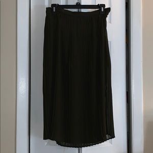 Pleated maxi skirt with built in shorts